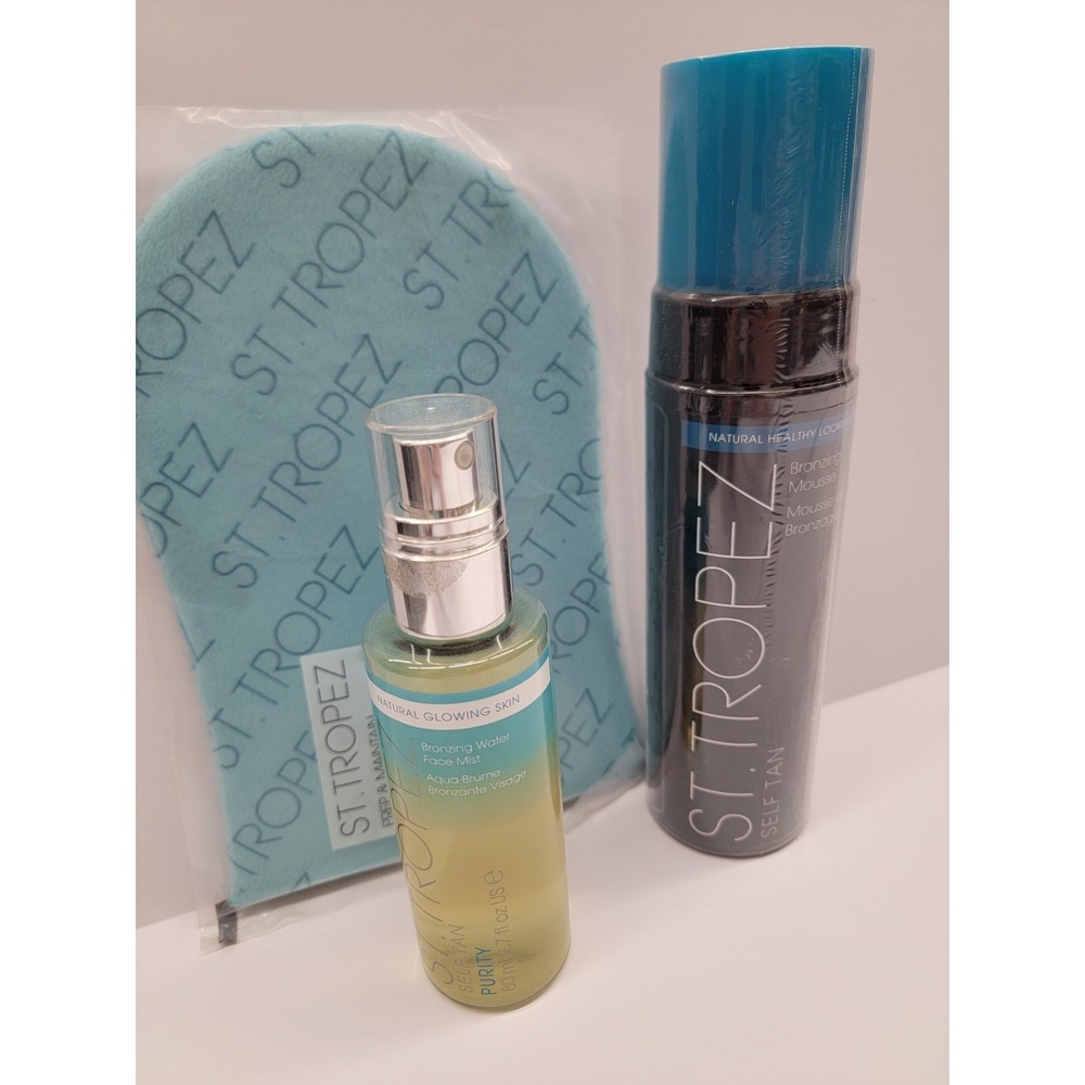NEW St. Tropez DARK Self Tan Classic Bronzing Mousse Face Mist & Tanning Mitt